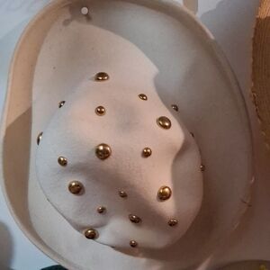 Vintage Capadors Wool Felt Studded Wide Brim Hat